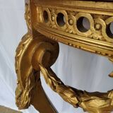 Louis XVI style console in gilded wood