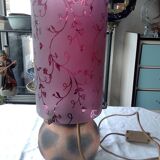 Glass paste and plexiglass bedside lamp