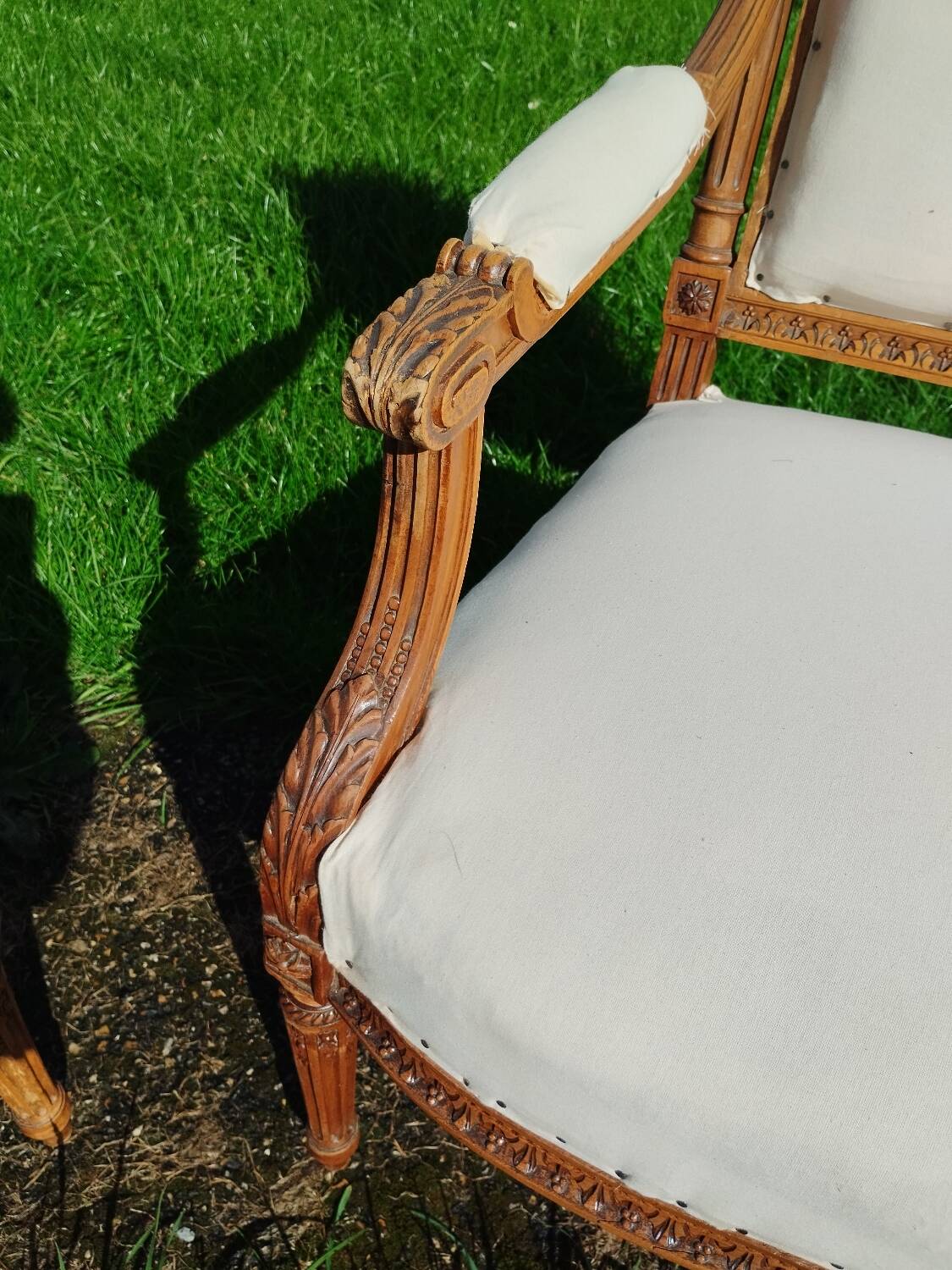 Pair of old Louis XVI style armchairs