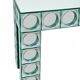 Console table en verre carreaux de miroir bombe argenté table d’entrée