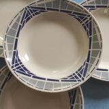 Series of 4 earthenware soup plates