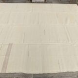 8x10 Cream & Beige Handmade Wool Vintage Rug, 248x301Cm