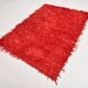 4x6 Turkish Handwoven Red Kilim Rug, Super Soft Bohemian Carpet, Antique
