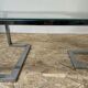 Old glass and chrome coffee table, 70