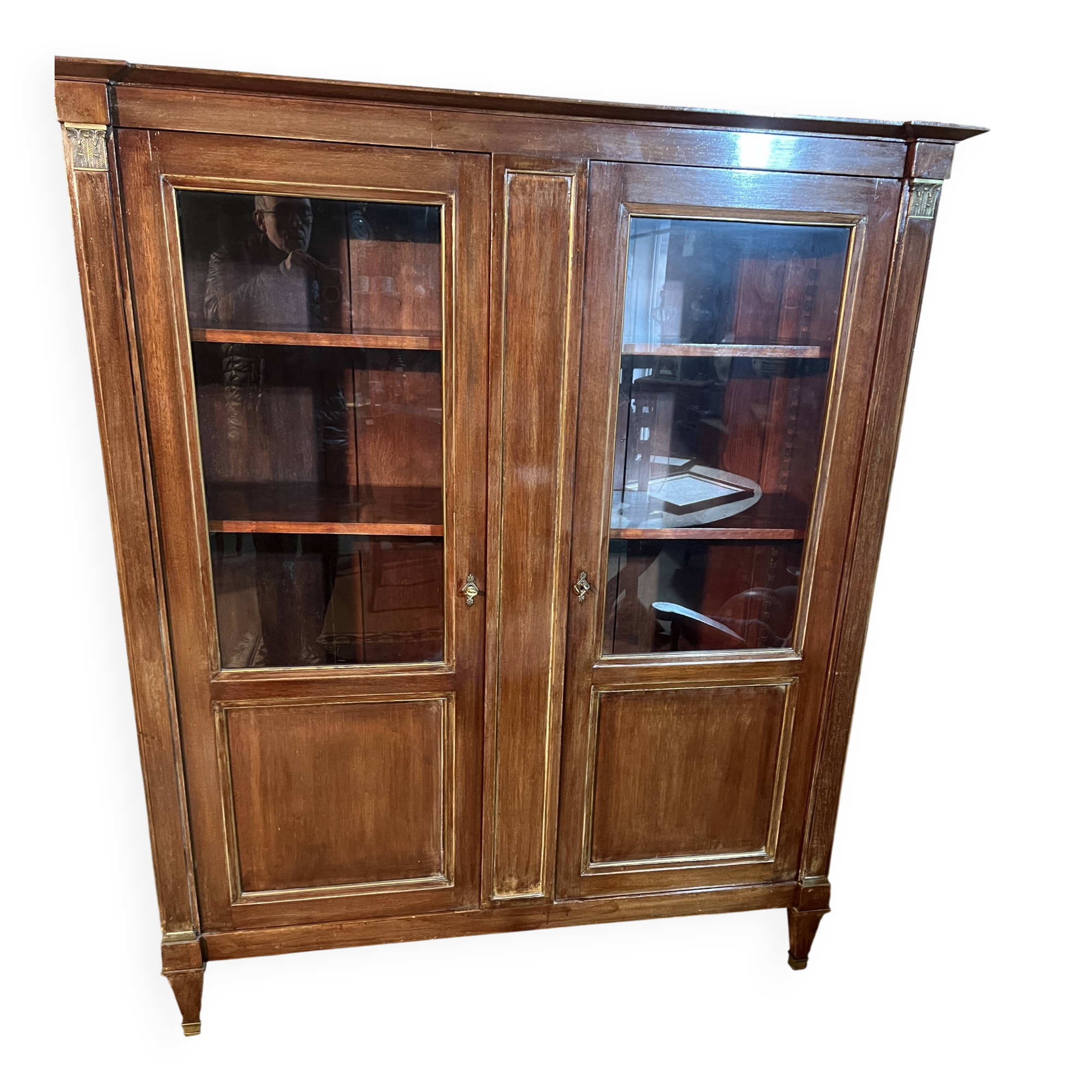 Directoire style library with two mahogany doors