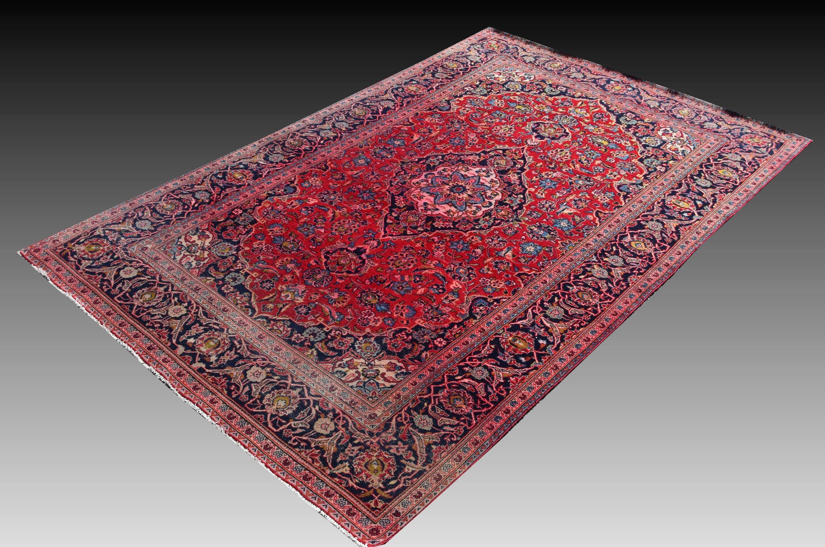 Tapis persan d'orient Iran KASHAN : 1.95 x 320 Mètres