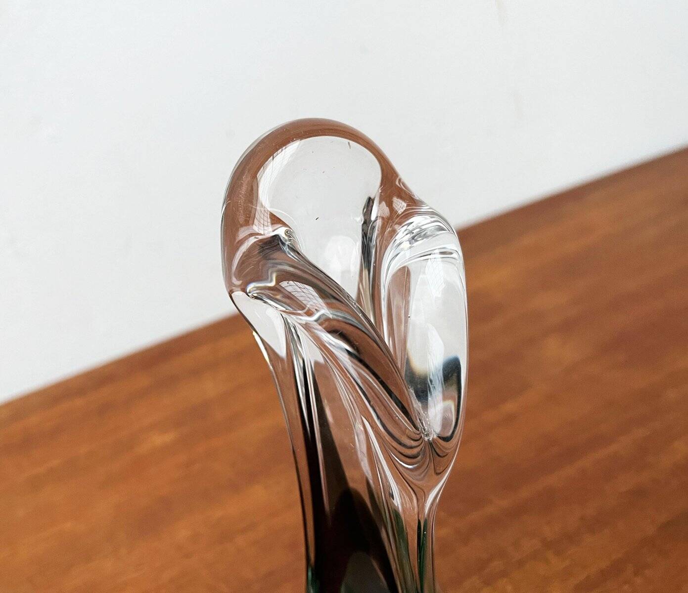 Vintage art glass vase by Max Verboeket for Kristalunie Maastricht, 1970s