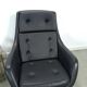 Fauteuil pivotant en similicuir noir provenant de Suède
