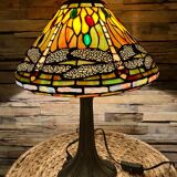 Floor lamp style tiffany dragonfly décor