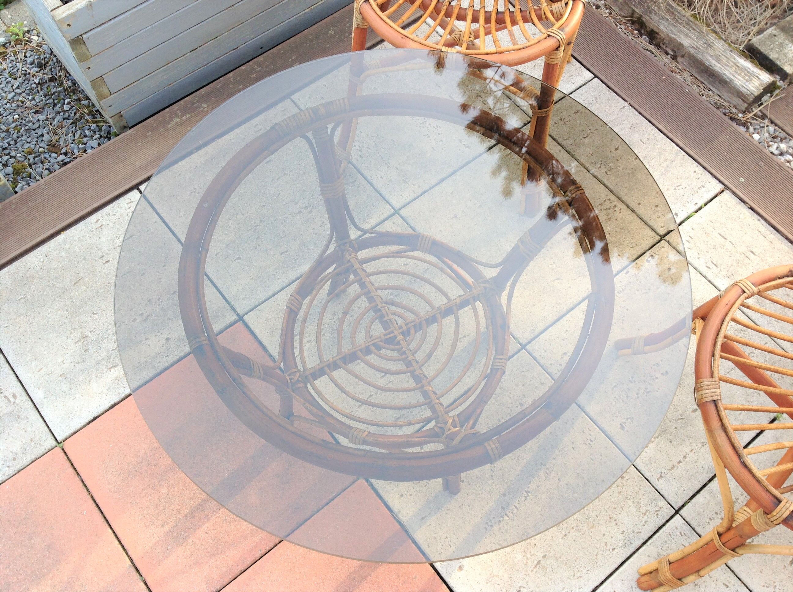 Rattan garden furniture / vintage 60s-70s