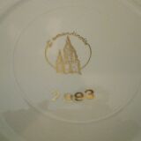 Prestige plates by Lamandinoise, 1950s, 3 colours, Set of 12