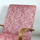 Art deco style rose velvet armchair, 1970s