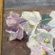 Aquarelle fleurs d'hellébores encadrée G. Mocquart