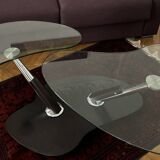 Glass petal coffee table