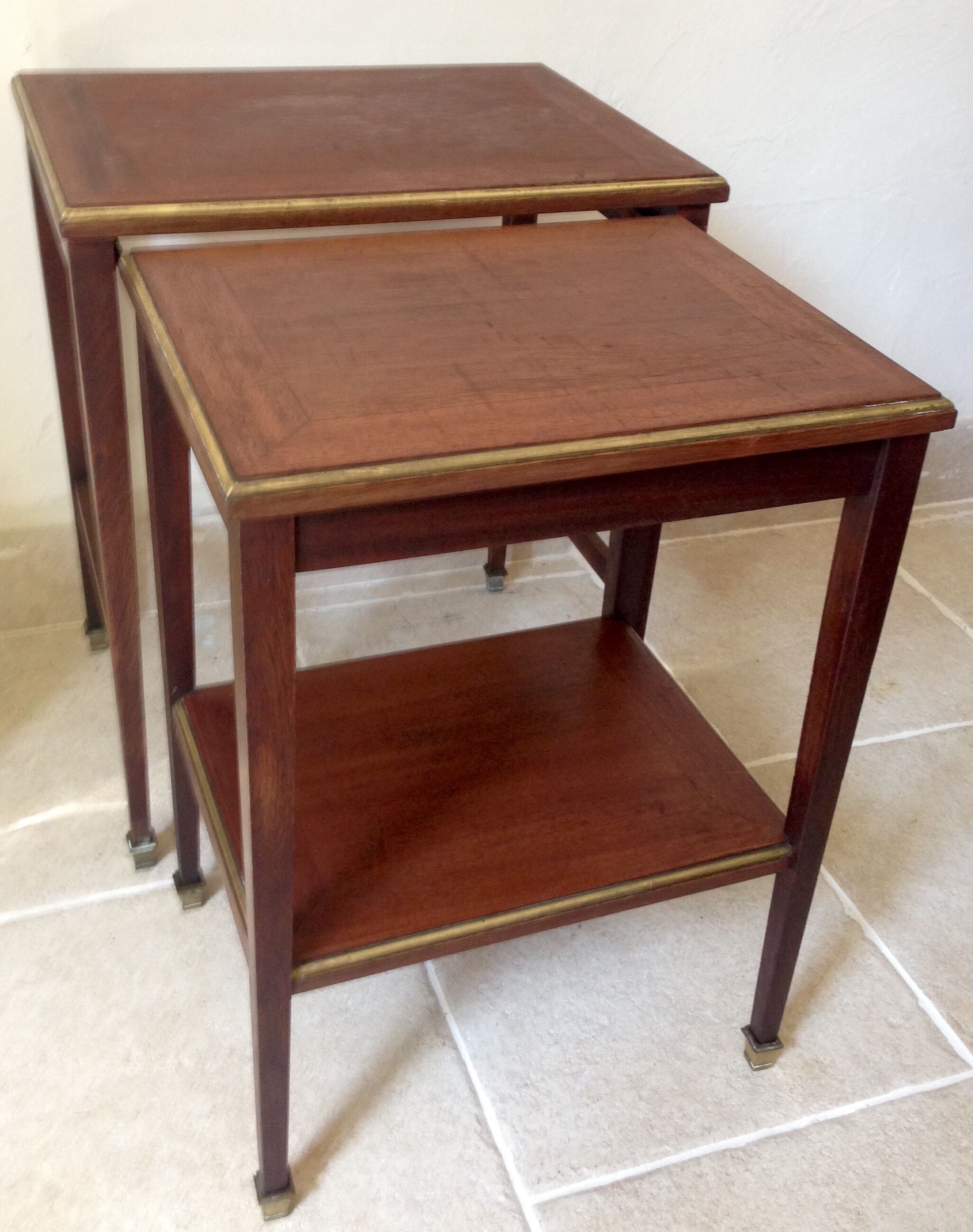 Table trundle strapping brass circa 1900