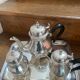 Antique silver-plated coffee service