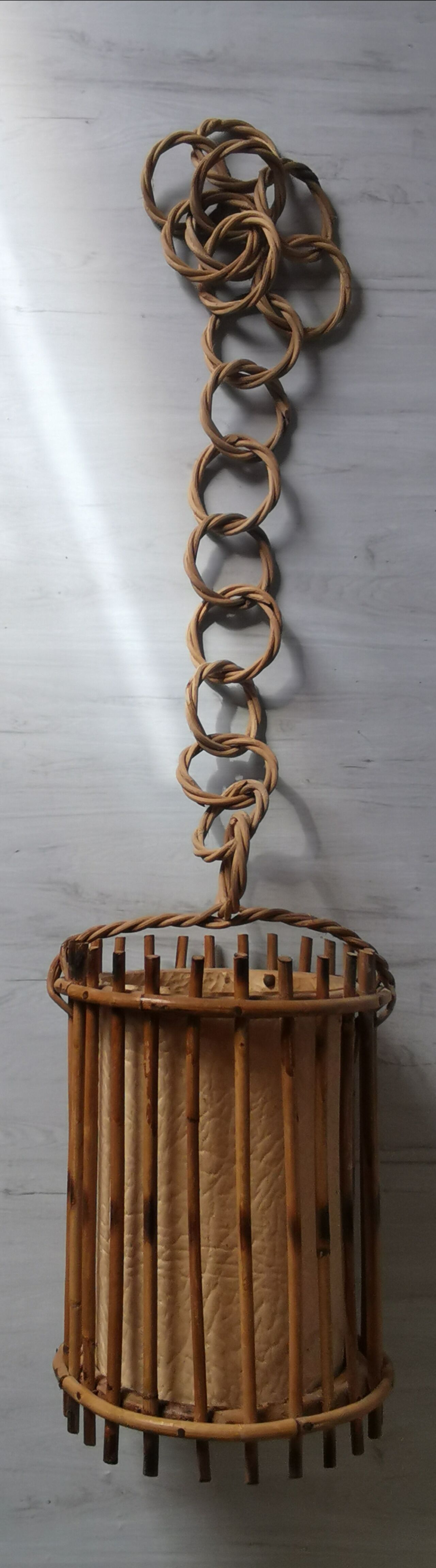 Vintage bamboo and rattan suspension