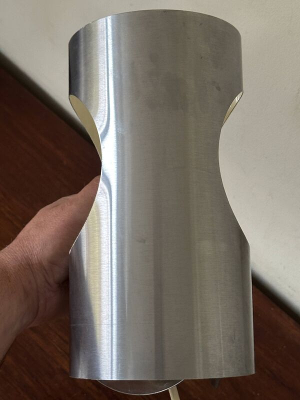 Lampe inox tube vintage design années 70