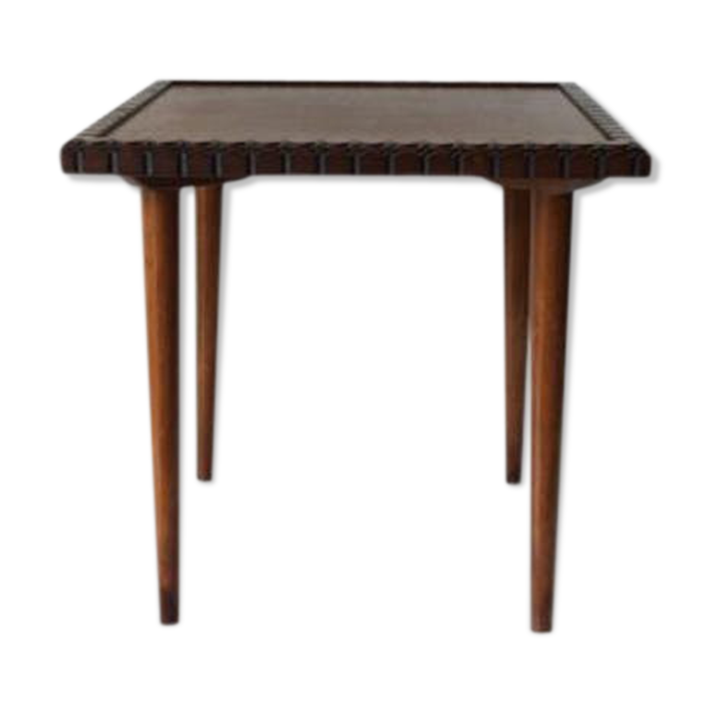 Square and carved borders coffee table