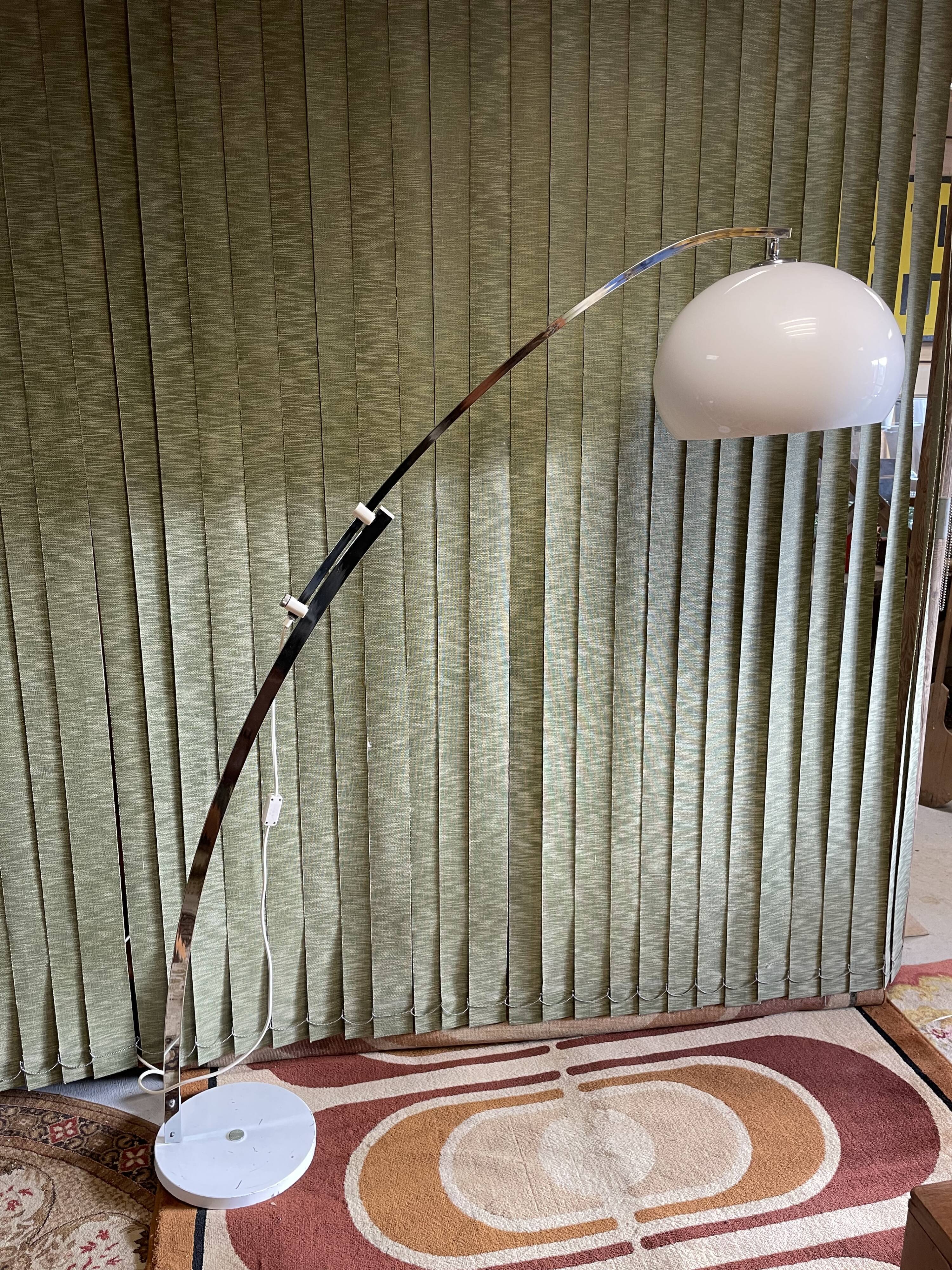 Adjustable arc floor lamp design Guzzini year 70