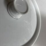 Assiette montée à gateaux Louis Philippe 19e en faience blanche