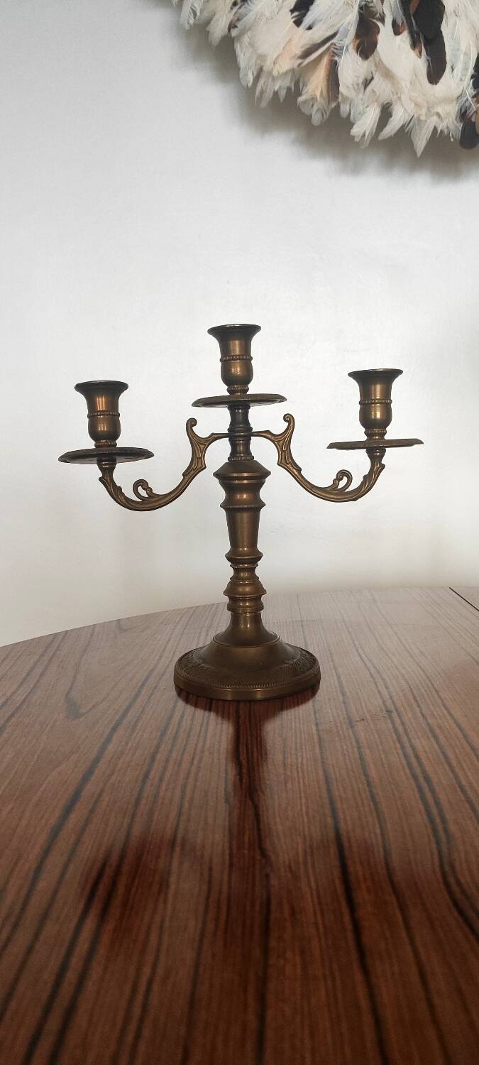 Antique chandelier in gilded brass