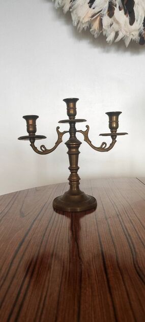 Antique chandelier in gilded brass