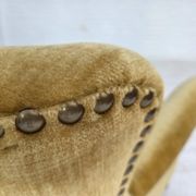 1960s, Danish armchair, honey-yellow furniture velour, original condition.