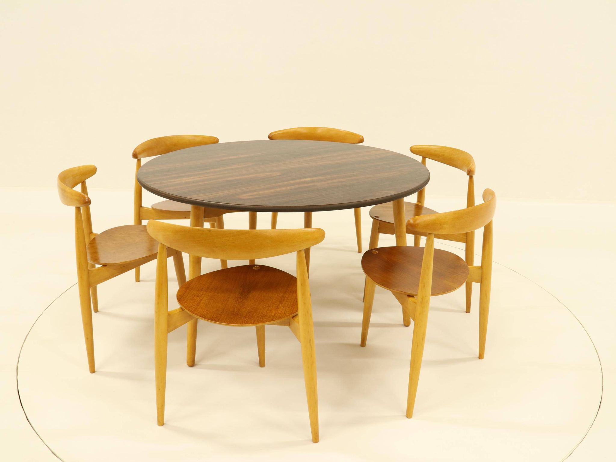 Service de table Heart, conçu par Hans Wegner pour Fitz Hansen, Danemark, années 1960