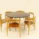 Heart dining set, designed by Hans Wegner for Fitz Hansen,  Denmark 1960s