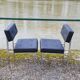 Pair of chromed design skai chairs - 1950s
