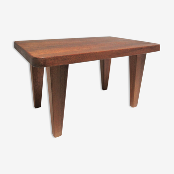 Tabouret bas bois massif années 50 / 60