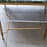 Table d'appoint en marbre vert vintage