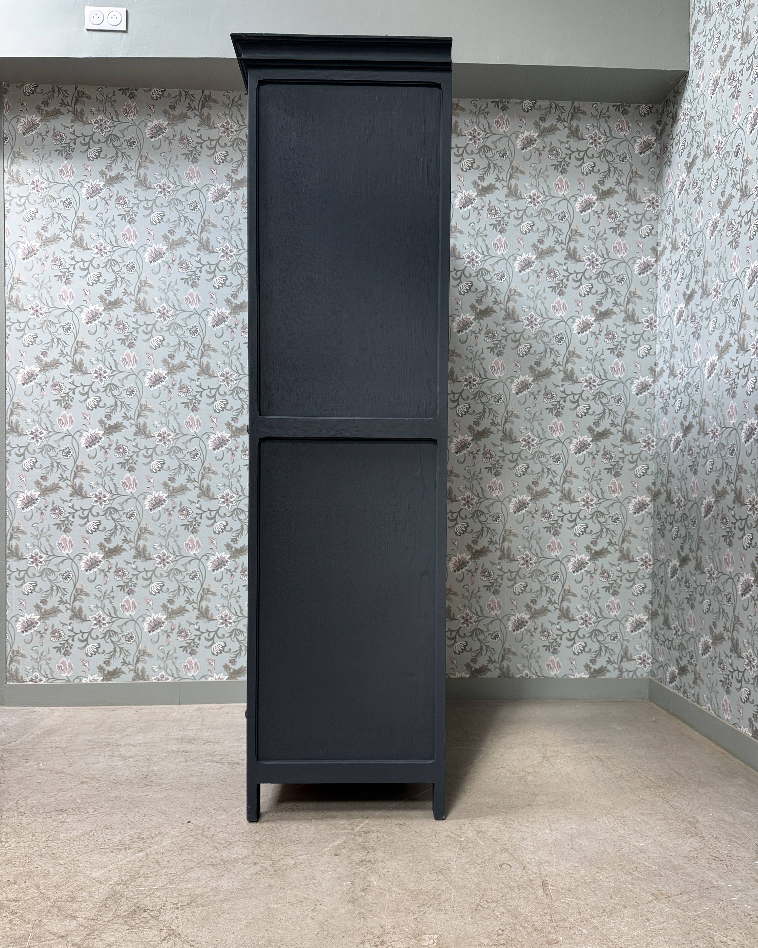Large black Parisian wardrobe