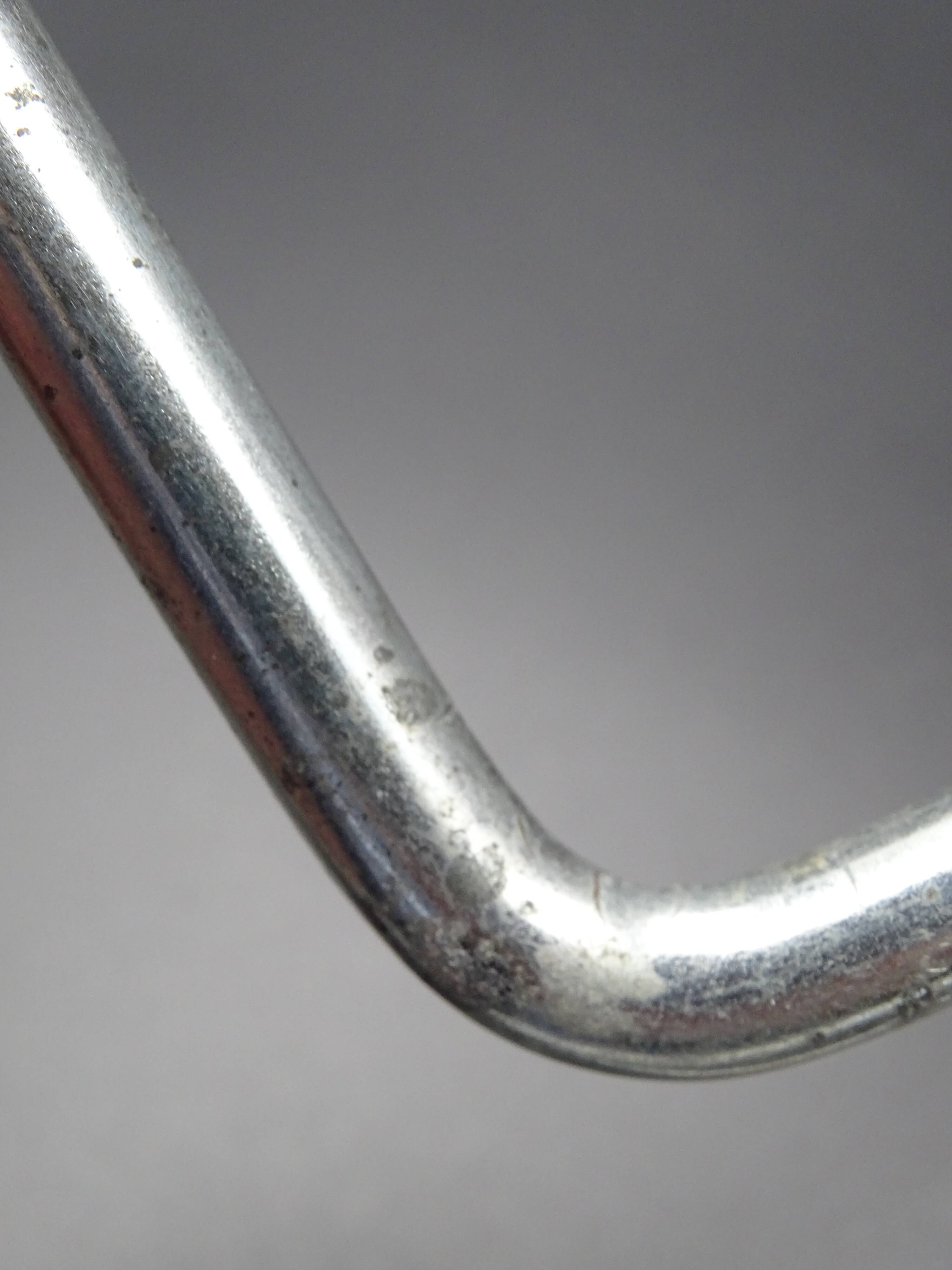 Two hooks in red bakelite and metal - around 1950