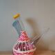 Vintage pink scoubidou carafe
