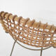 Vintage rattan and metal dining chair