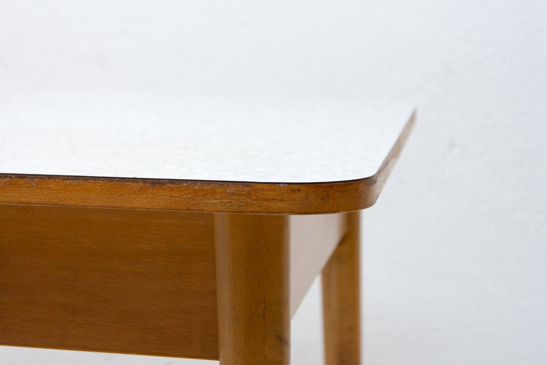 Coffee table, mid-century, formica and wood, 1960s, Czechoslovakia