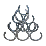 Bottle holder 6 welded horseshoe
