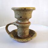 Ceramic candle holder signed Tiffoche design 60s