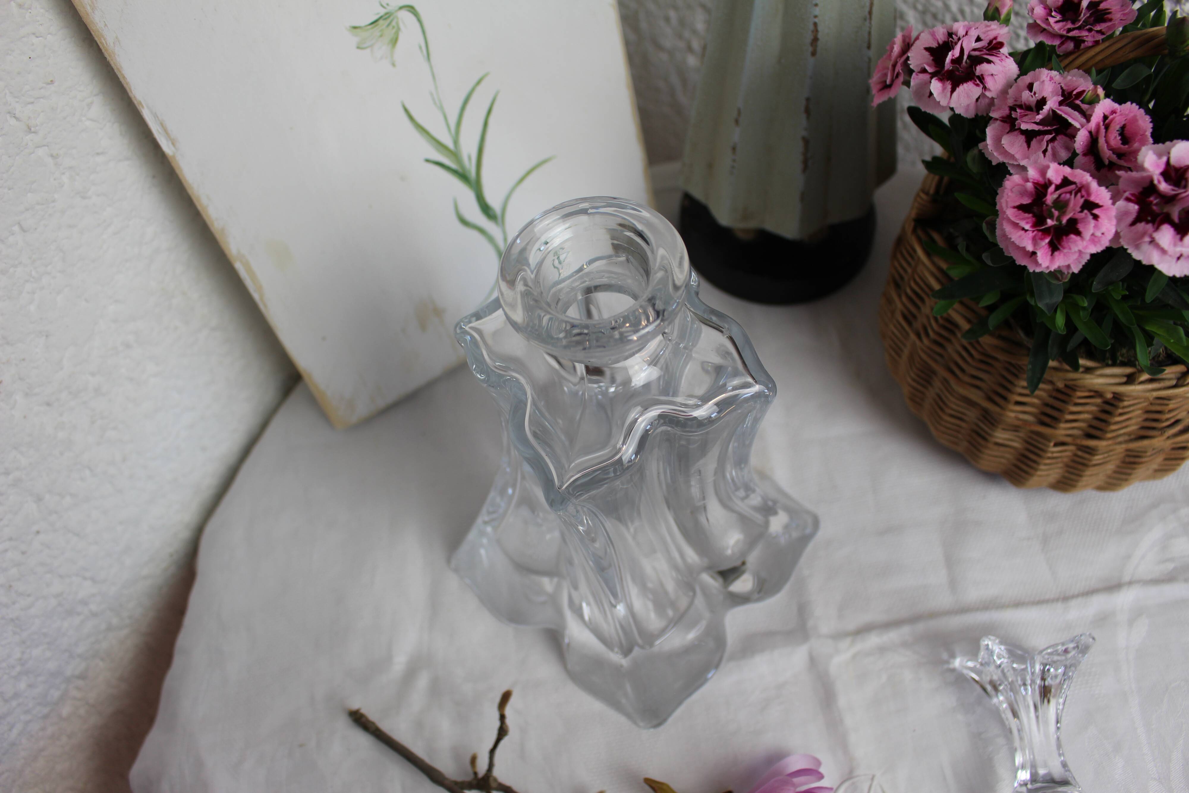 Crystal carafe stamped "Bohemia"