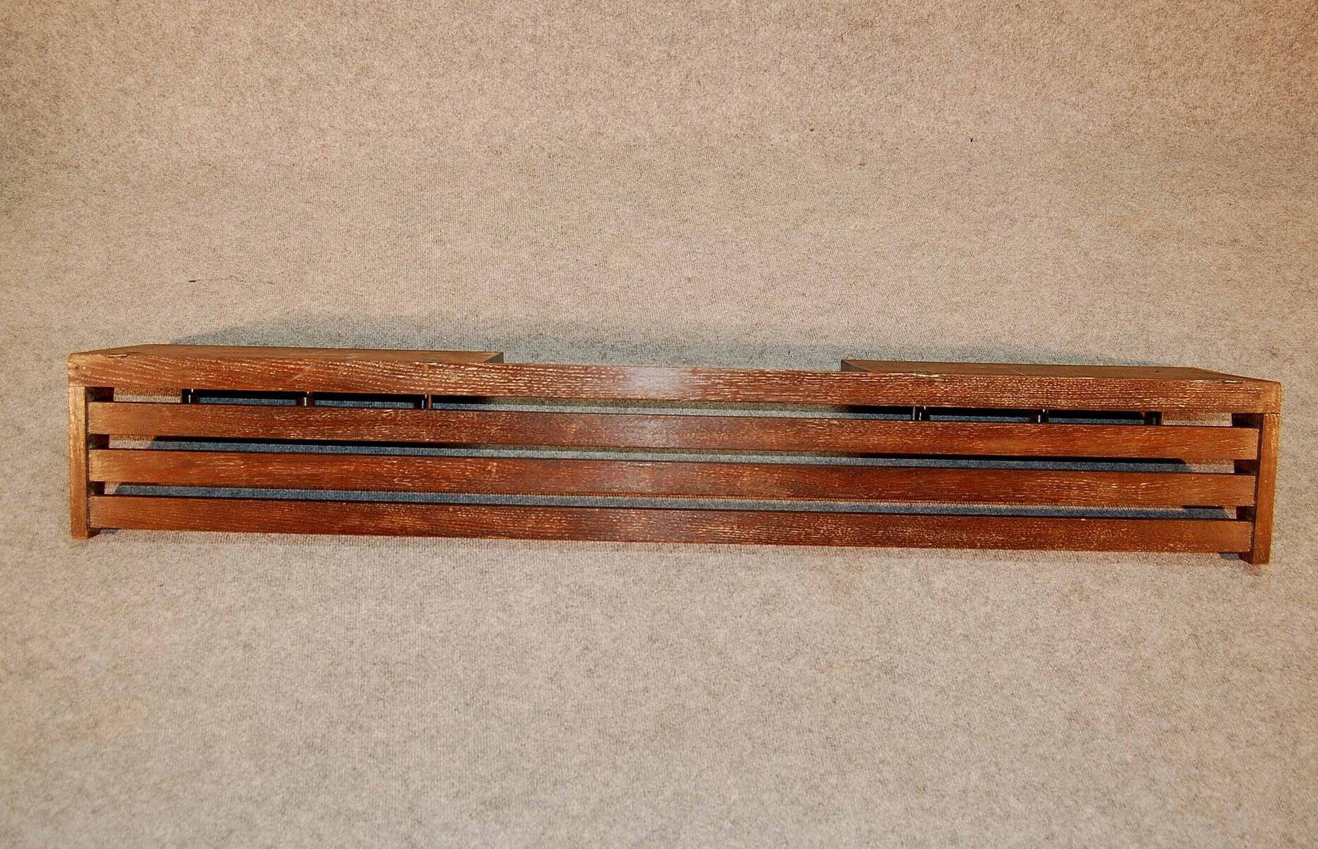 Modernist Art Deco coat racks in limed brown oak