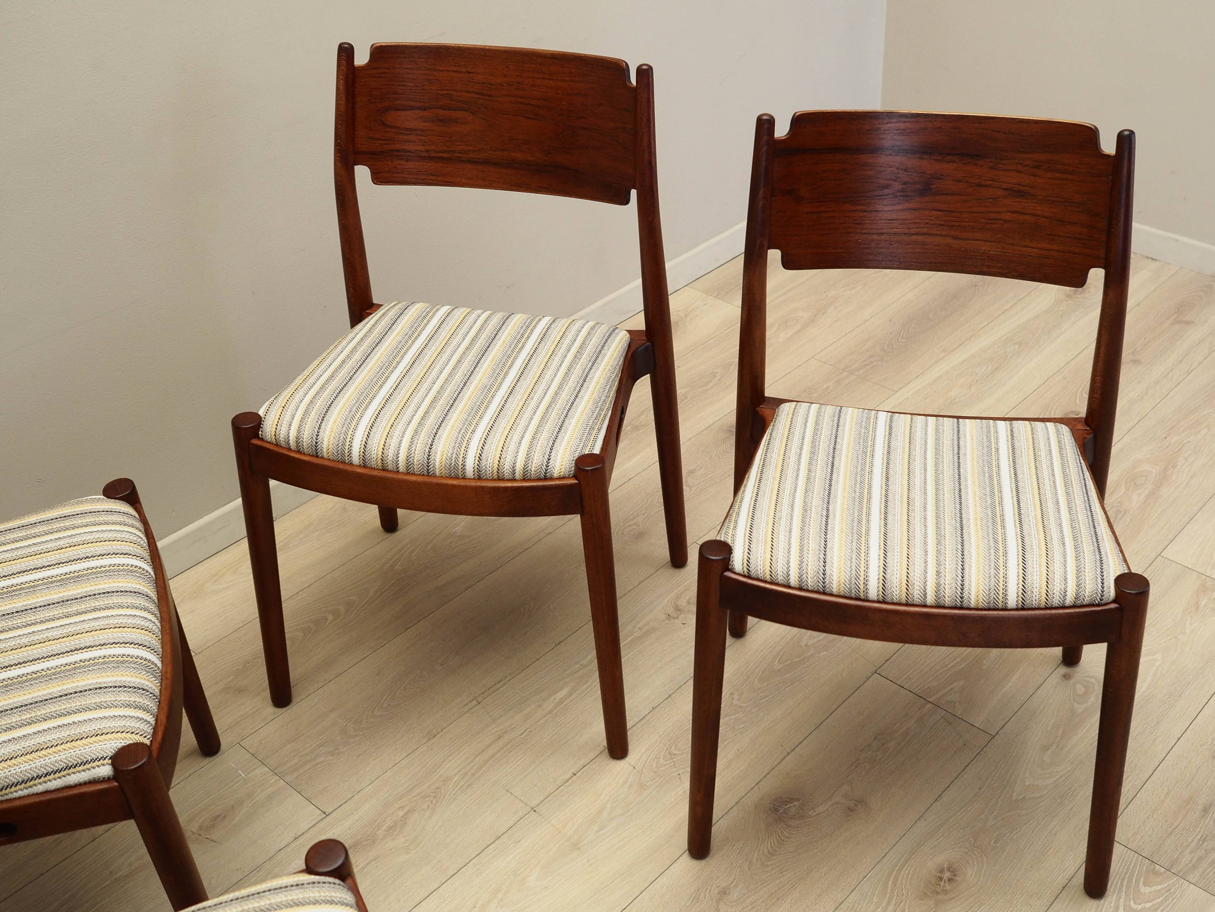 Set of four chairs, Danish design, 1970s, production: Denmark