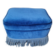 Vintage blue pouf
