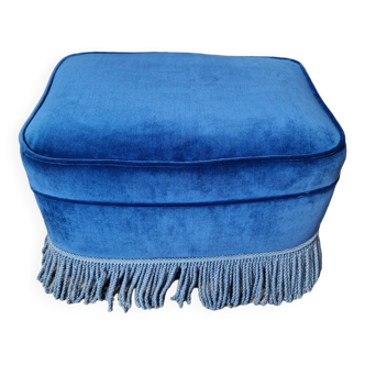 Pouf bleu vintage