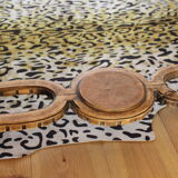 Console old feet wood and marble top