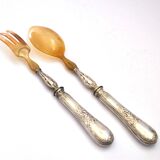 Empire salad server decorated with a swan and napoleon palmette, 19th century.
