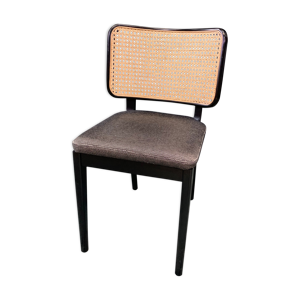 Chaise cannage bois noir