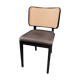 Chaise cannage bois noir caviar