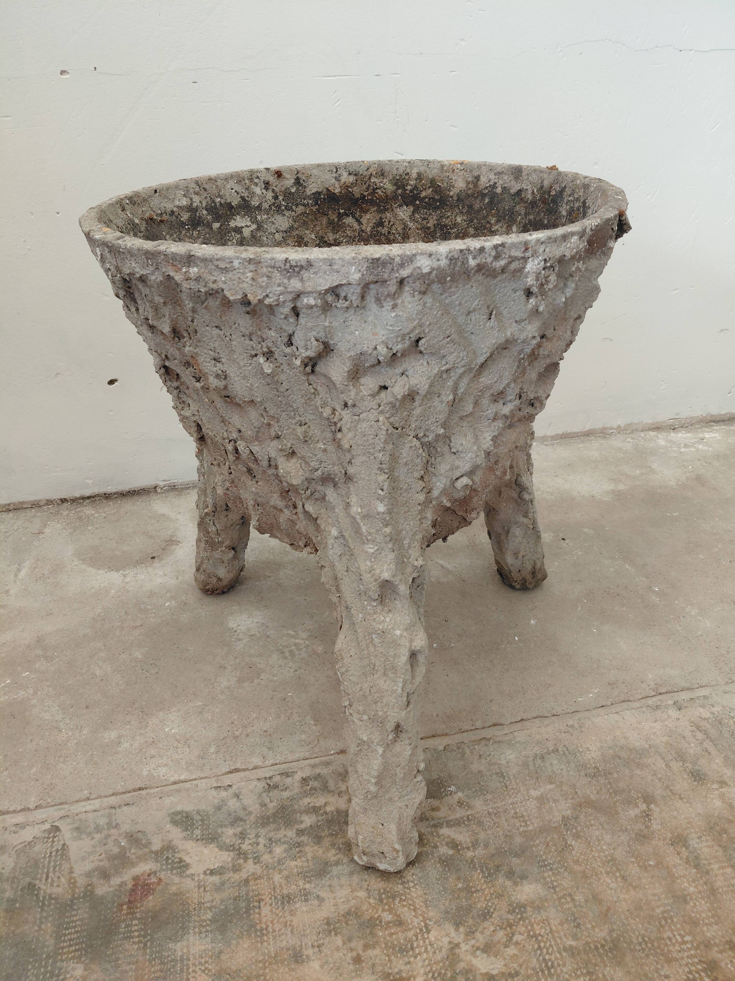50s concrete planter